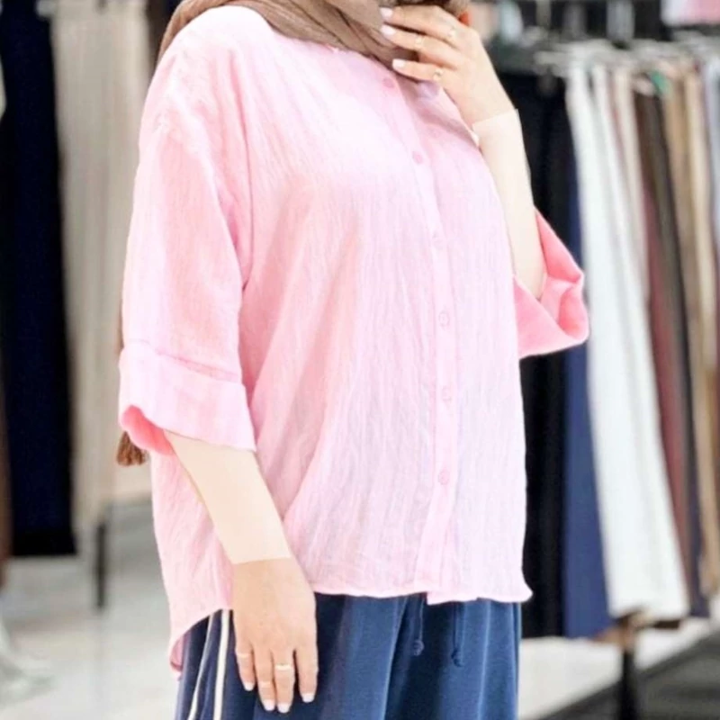 شومیز زنانه پوماک نخ آستین 3 ربع Bisou ترک