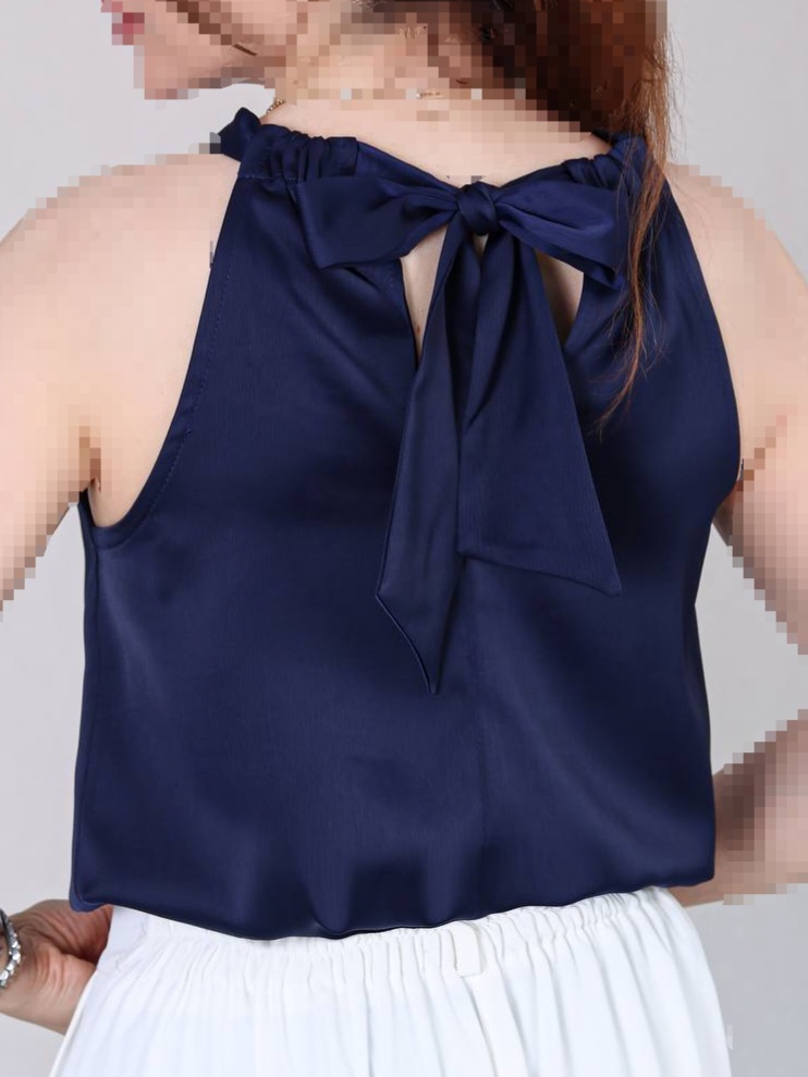 تاپ حلقه‌ای پشت گردنی ساتن زارا (سایز ۳۸ تا ۴۶)
