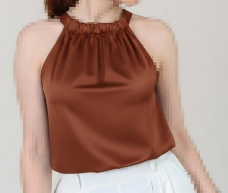 تاپ حلقهای پشت گردنی ساتن زارا (سایز ۳۸ تا ۴۶)