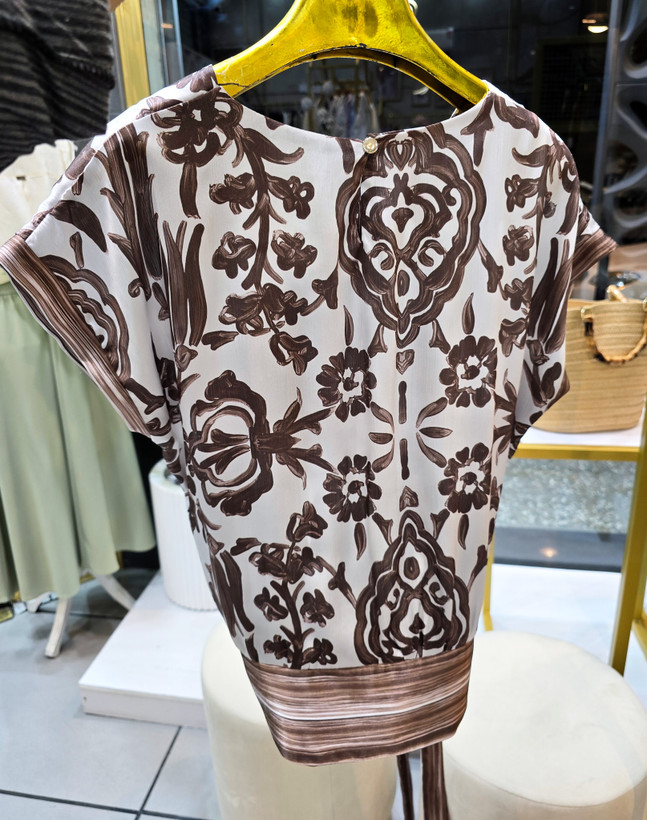 تاپ کمر اسپانیش آرتکس ترک با طرح اسلیمی (سایز ۳۸ تا ۴۶)