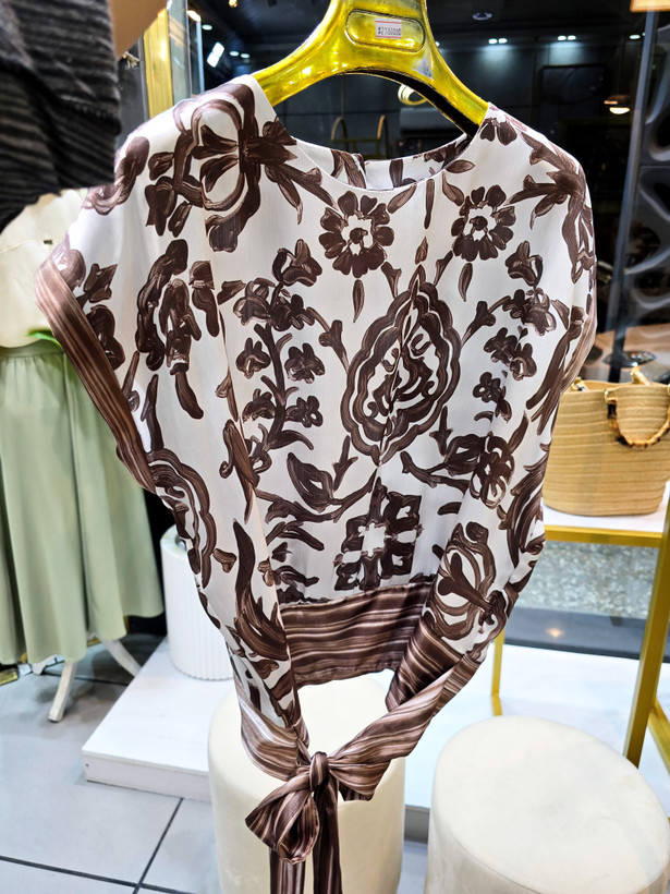تاپ کمر اسپانیش آرتکس ترک با طرح اسلیمی (سایز ۳۸ تا ۴۶)
