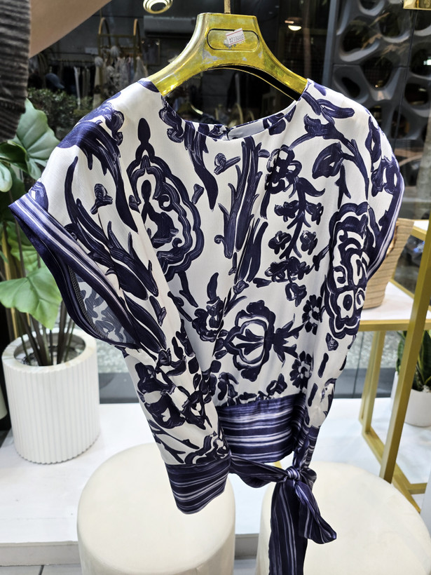 تاپ کمر اسپانیش آرتکس ترک با طرح اسلیمی (سایز ۳۸ تا ۴۶)