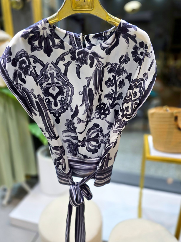 تاپ کمر اسپانیش آرتکس ترک با طرح اسلیمی (سایز ۳۸ تا ۴۶)